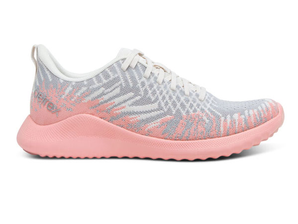 Aetrex Emery Lace Up Grey/Pink