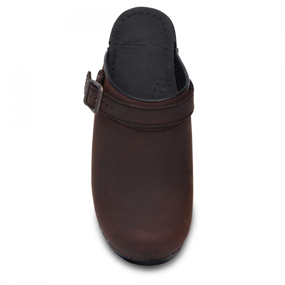 Dansko Ingrid: Antique Brown Oiled Mule