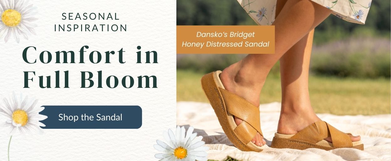 Dansko Bridget: Honey Distressed Sandal