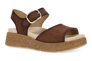 Dansko Bianca: Brown Burnished Suede Sandal