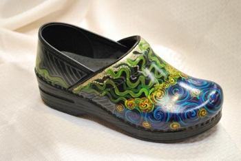 dansko painted clogs